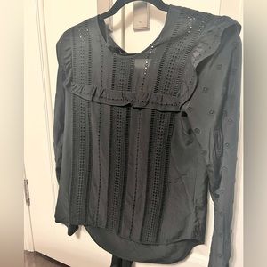 Veronica Beard black silk blouse, size 2